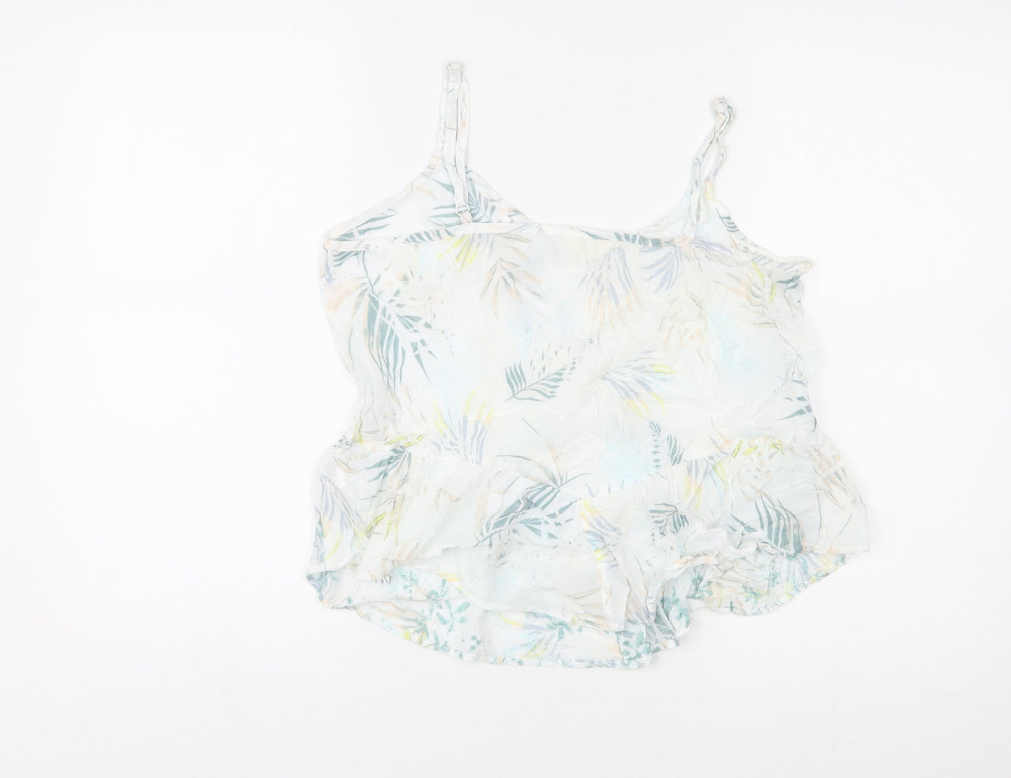 Indigo Womens Multicoloured Striped Viscose Basic Tank Size 12 Round Neck