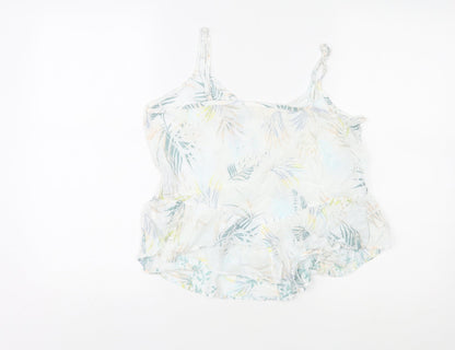 Indigo Womens Multicoloured Striped Viscose Basic Tank Size 12 Round Neck