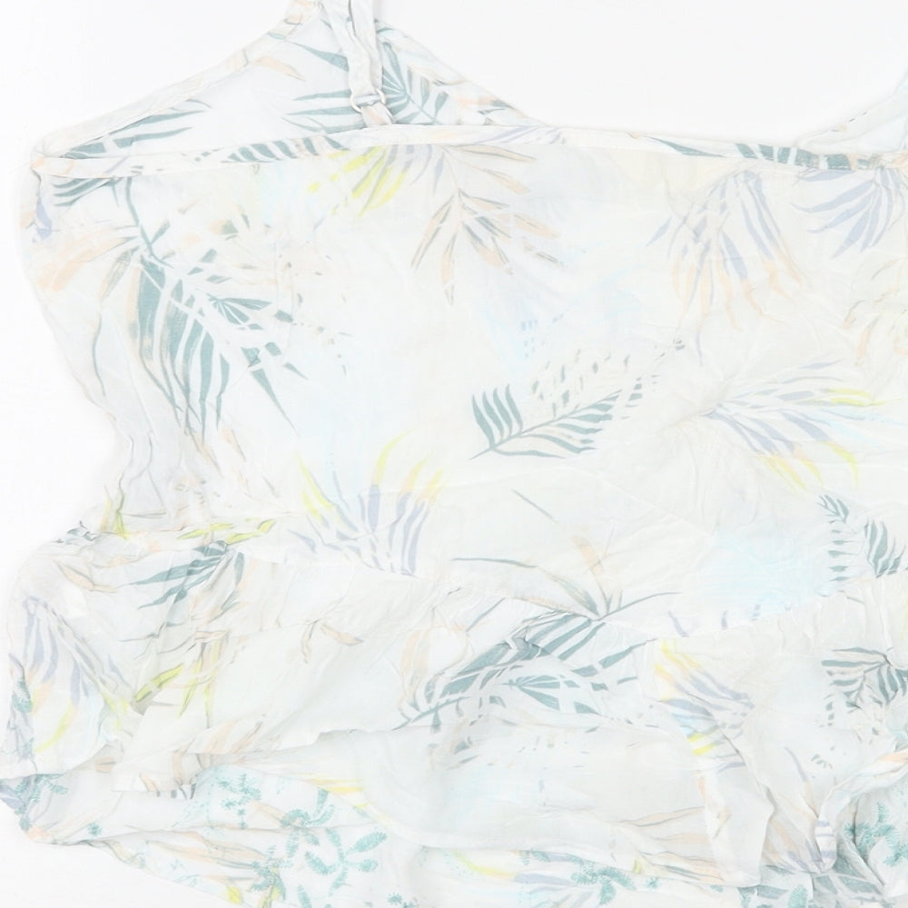 Indigo Womens Multicoloured Striped Viscose Basic Tank Size 12 Round Neck