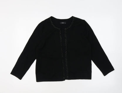 Womens UK Size 12 M&Co Black Cardigan Jumper