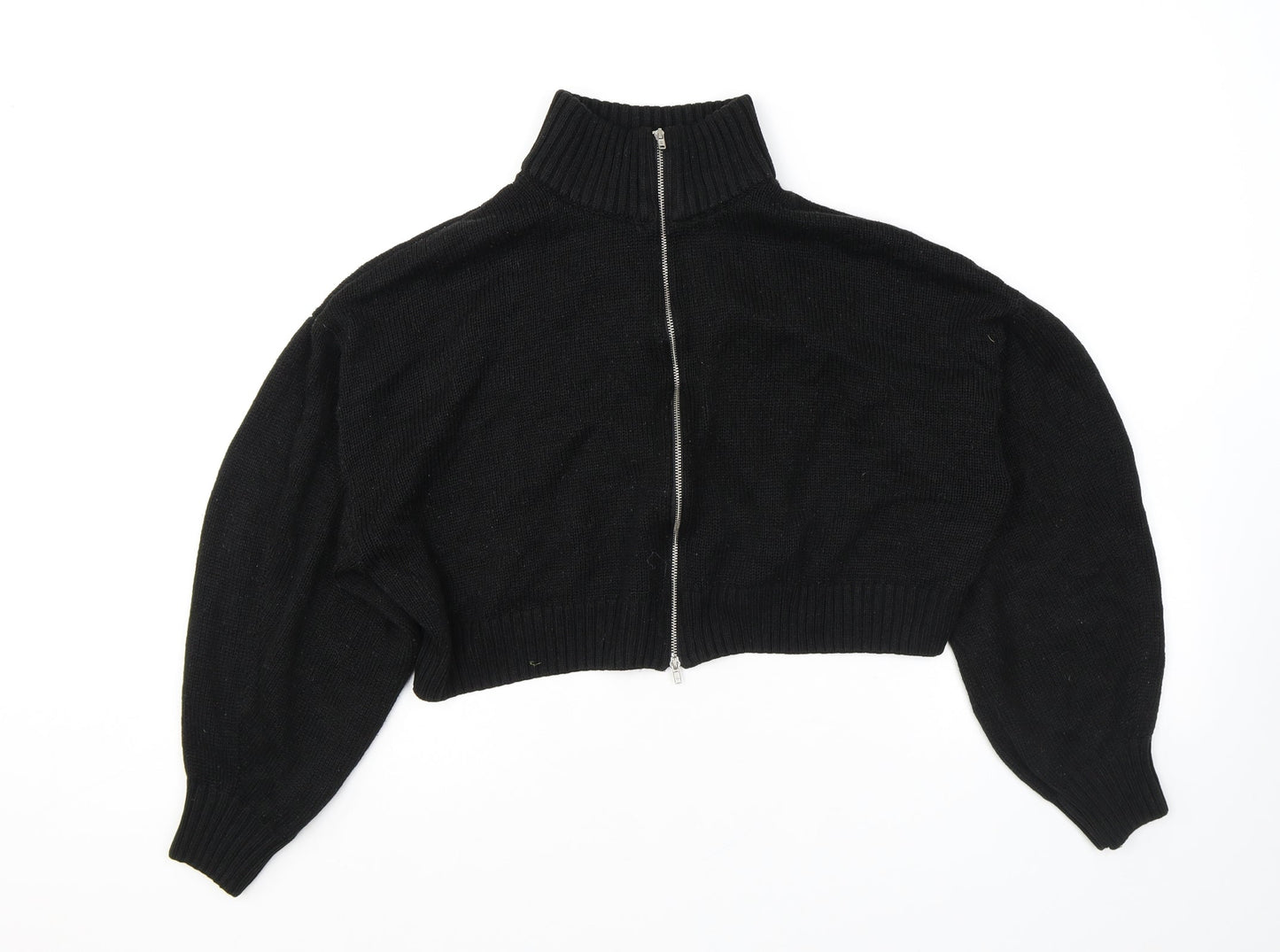 Womens UK Size L Divided by H&M Black Full Zip Jumper