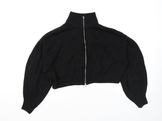 Womens UK Size L Divided by H&M Black Full Zip Jumper