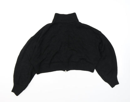 Womens UK Size L Divided by H&M Black Full Zip Jumper