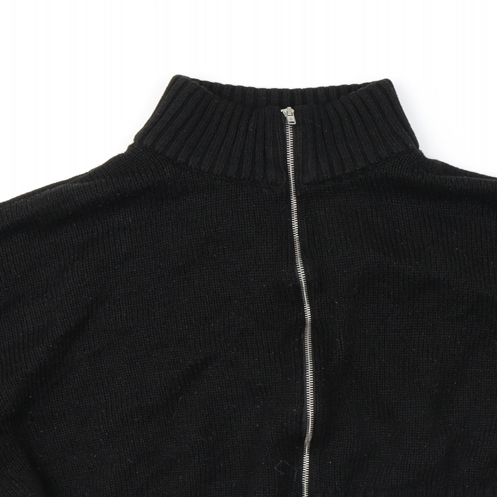 Womens UK Size L Divided by H&M Black Full Zip Jumper