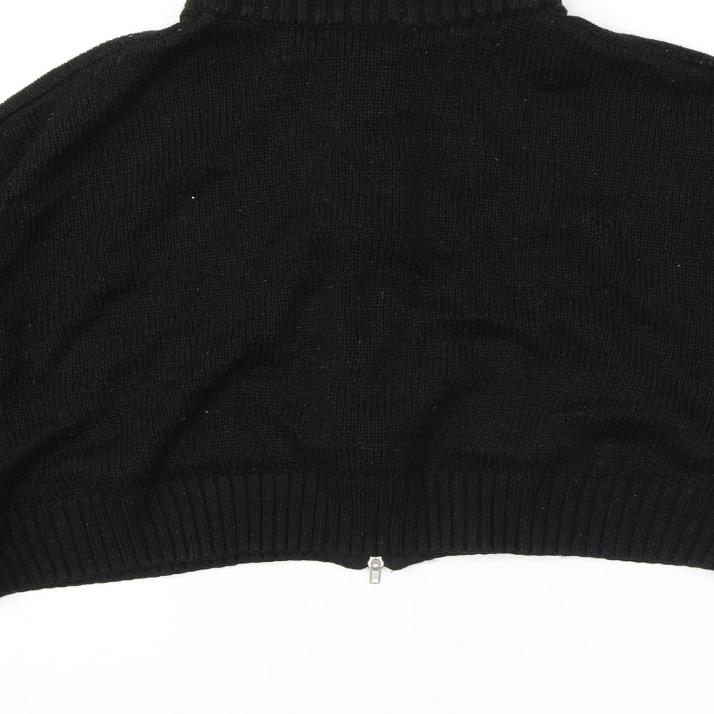 Womens UK Size L Divided by H&M Black Full Zip Jumper