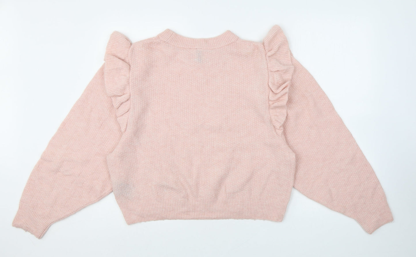 Divided by H&M Womens Pink Round Neck Acrylic Pullover Jumper Size M