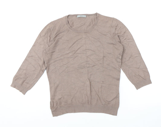 Womens UK Size 10 Marks and Spencer Brown Pullover Jumper