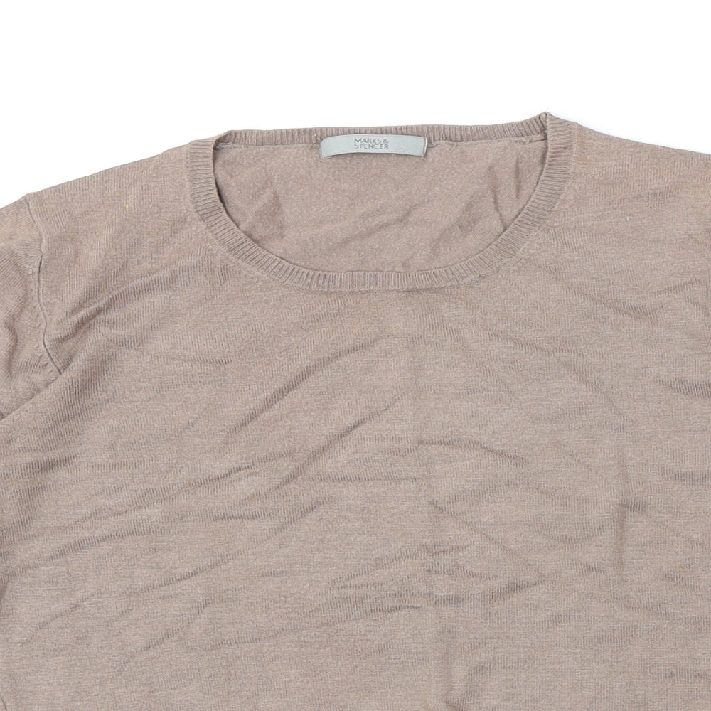 Womens UK Size 10 Marks and Spencer Brown Pullover Jumper