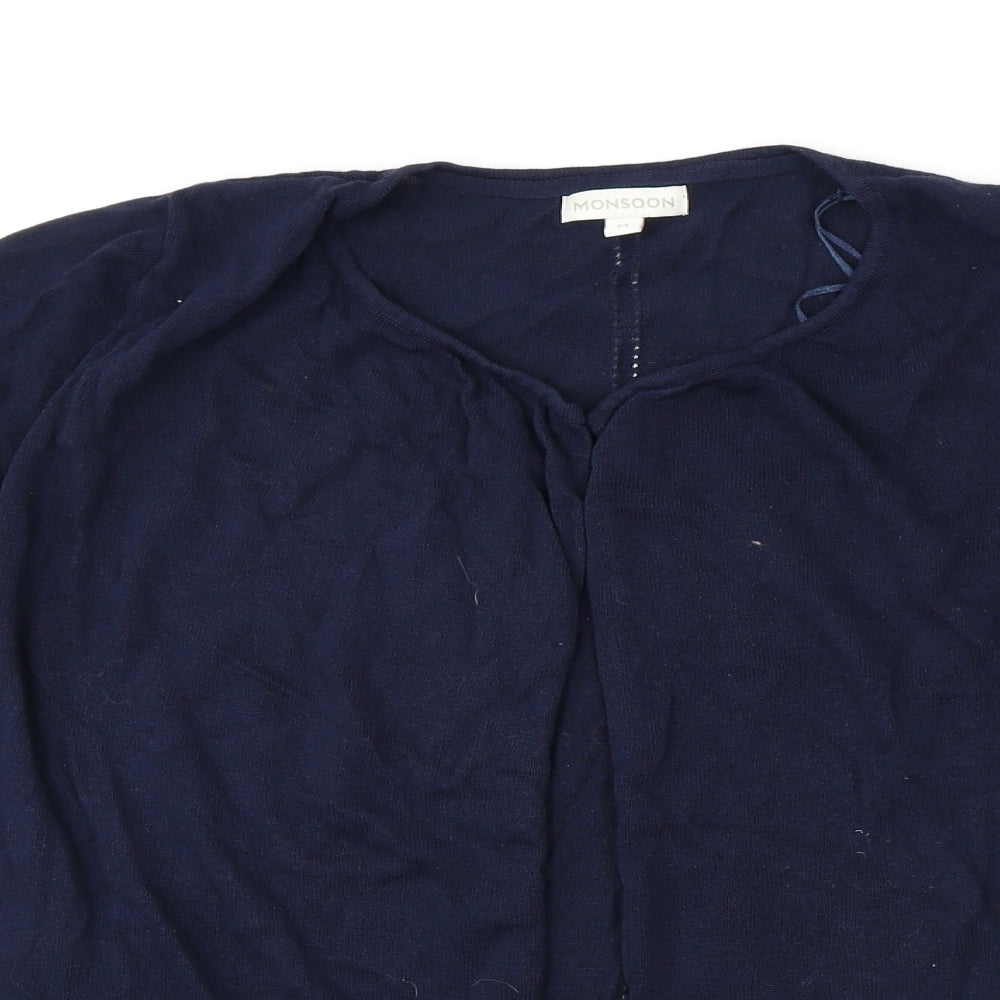 Womens UK Size M Monsoon Blue Cardigan Jumper