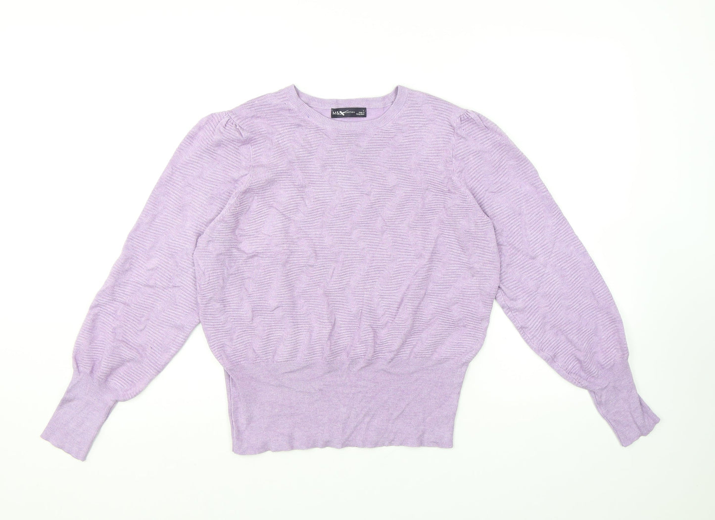 Womens UK Size L Marks and Spencer Purple Pullover Jumper