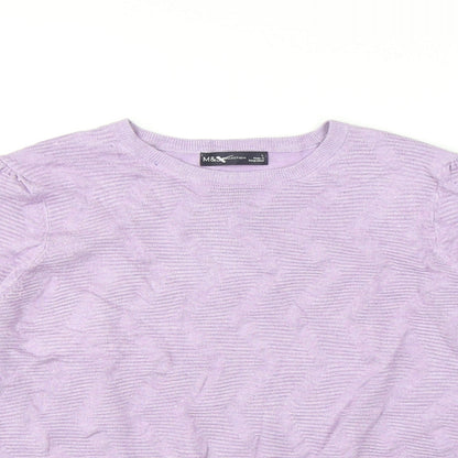 Womens UK Size L Marks and Spencer Purple Pullover Jumper
