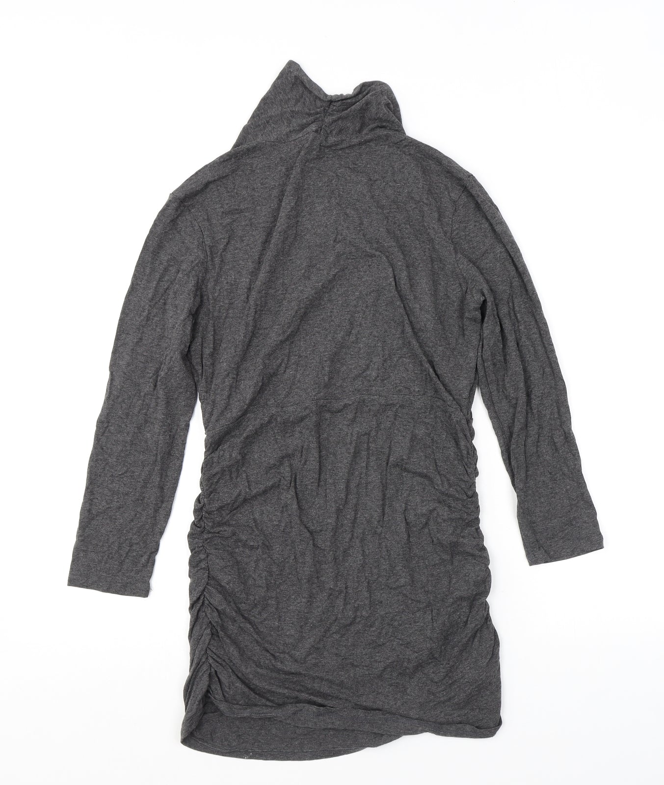 Isabella Oliver Womens Grey Viscose Mini Size 12 Mock Neck Pullover