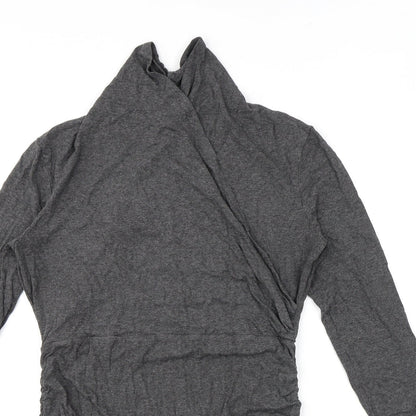 Isabella Oliver Womens Grey Viscose Mini Size 12 Mock Neck Pullover