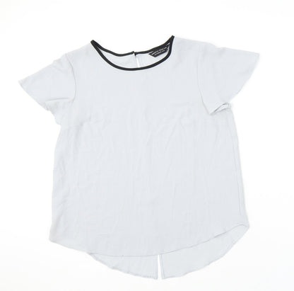Womens UK Size 14 Dorothy Perkins Grey Basic Blouse