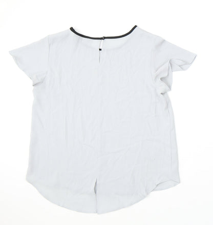 Womens UK Size 14 Dorothy Perkins Grey Basic Blouse