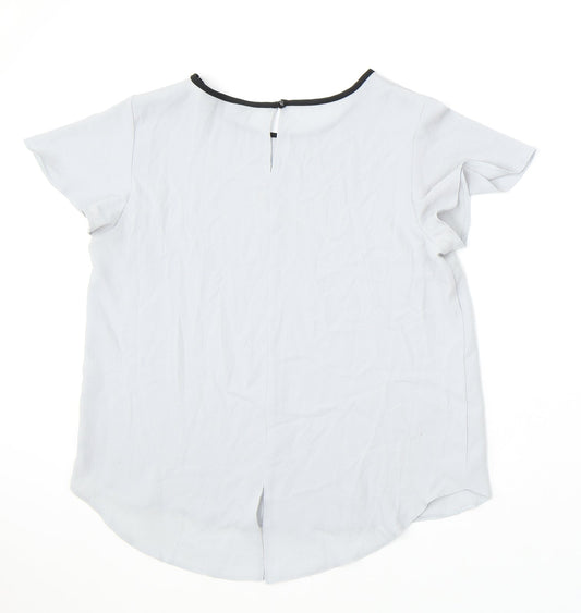 Womens UK Size 14 Dorothy Perkins Grey Basic Blouse