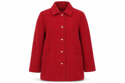 Womens UK Size 16 David Barry Red Overcoat