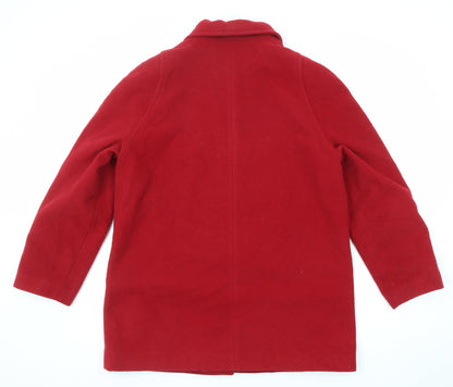 Womens UK Size 16 David Barry Red Overcoat