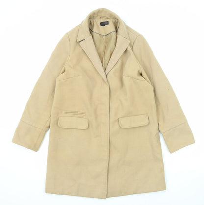 Womens UK Size 10 Topshop Beige Overcoat