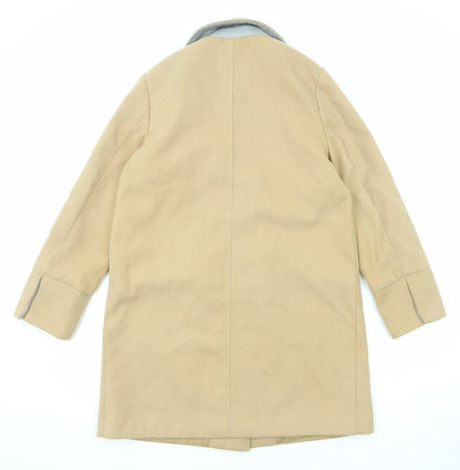 Womens UK Size 10 Topshop Beige Overcoat