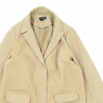 Womens UK Size 10 Topshop Beige Overcoat