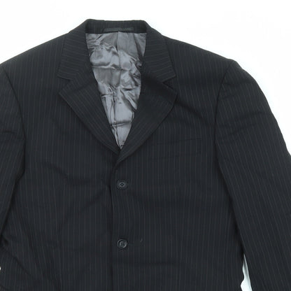 Mens UK Size 40 Tom English Regular Black Suit Jacket
