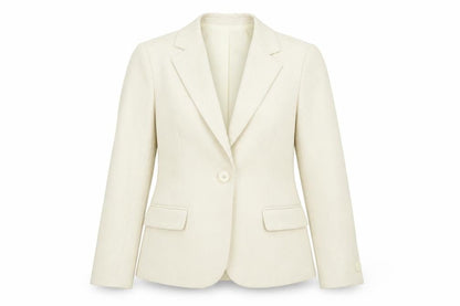 Givo Donna Womens Beige Striped Polyester Blend Jacket Blazer Size 6