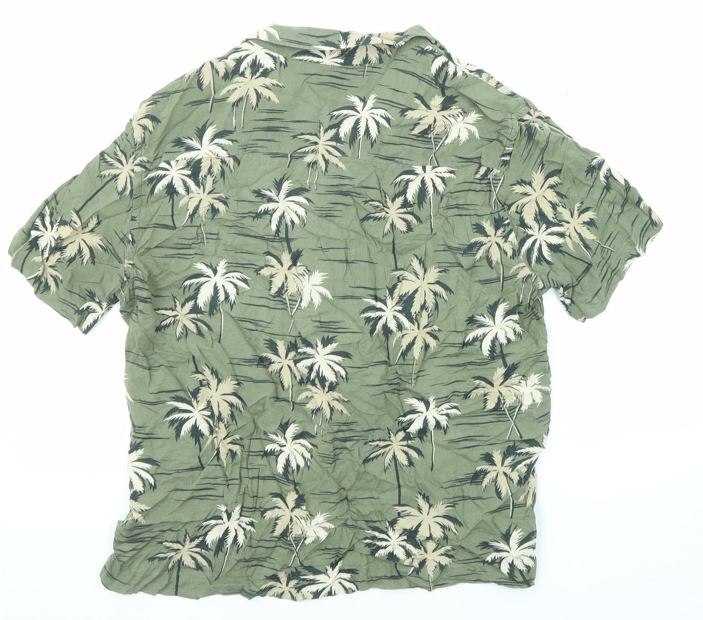 Womens UK Size S H&M Green Basic Button-Up