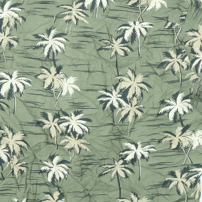 Womens UK Size S H&M Green Basic Button-Up