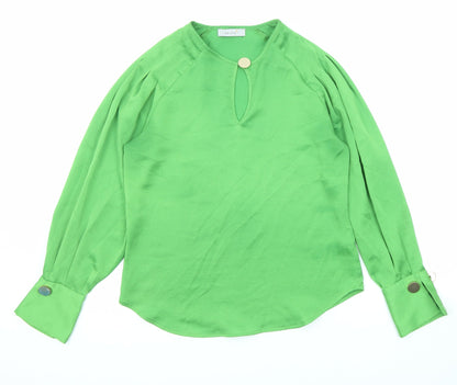 Womens UK Size 8 Marks and Spencer Green Basic Blouse