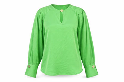 Womens UK Size 8 Marks and Spencer Green Basic Blouse