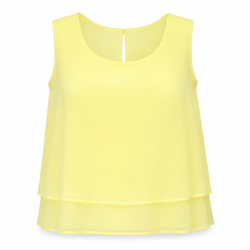 Womens UK Size 12 Wallis Yellow Basic Tank