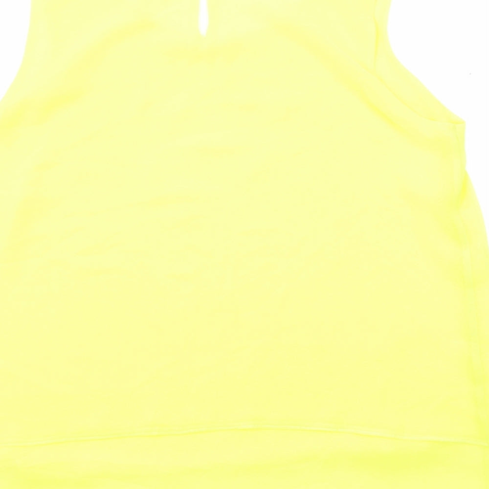 Womens UK Size 12 Wallis Yellow Basic Tank