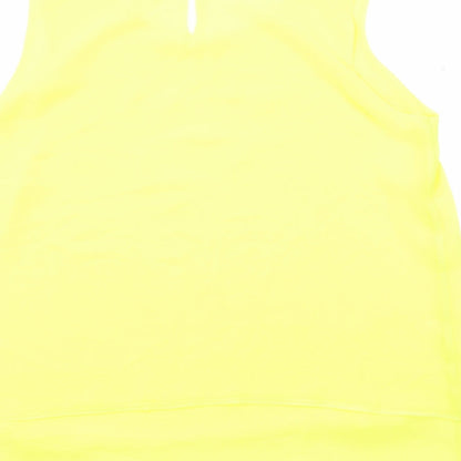 Womens UK Size 12 Wallis Yellow Basic Tank