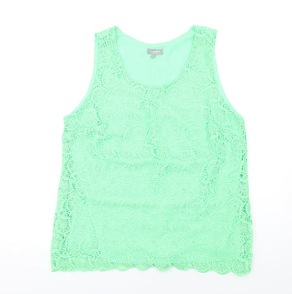 Womens UK Size 14 Suzanne Grae Green Basic Tank