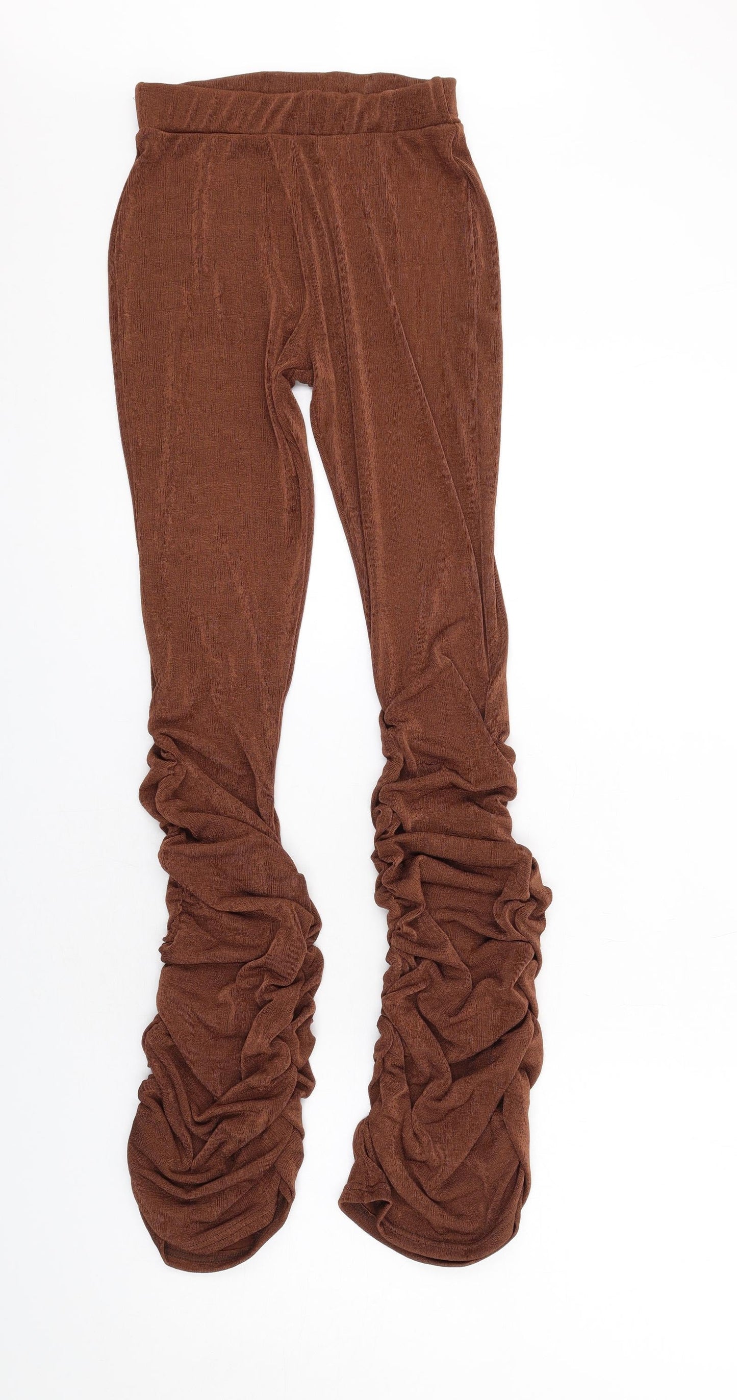 Womens UK Size 8 PRETTYLITTLETHING Regular Fit  Brown Trousers