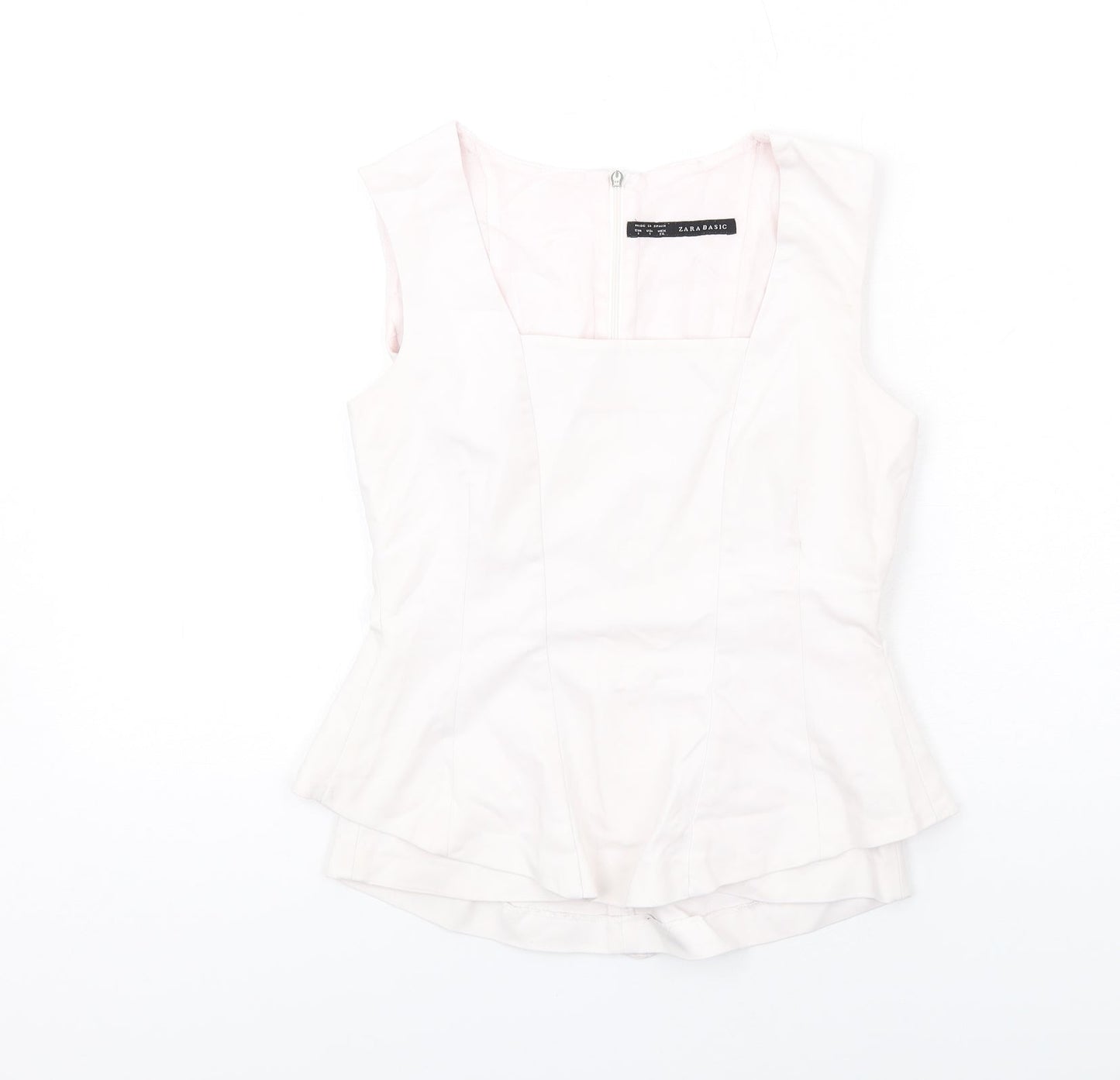 Womens UK Size S Zara Pink Basic Blouse
