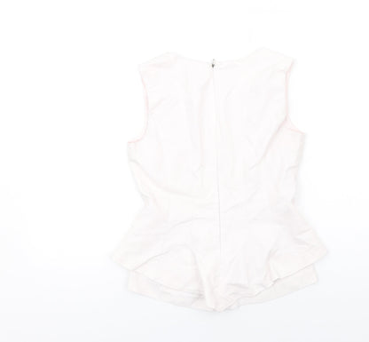 Womens UK Size S Zara Pink Basic Blouse