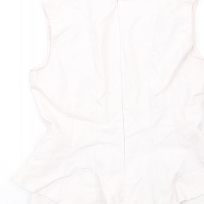 Womens UK Size S Zara Pink Basic Blouse