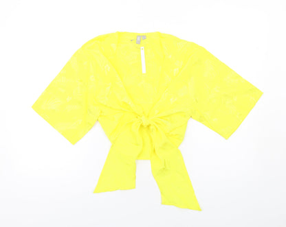 Womens UK Size 8 ASOS Yellow Basic Blouse