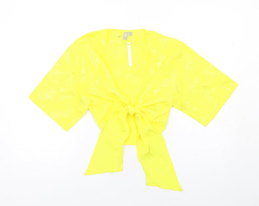 Womens UK Size 8 ASOS Yellow Basic Blouse