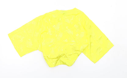 Womens UK Size 8 ASOS Yellow Basic Blouse