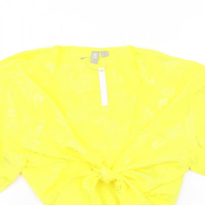 Womens UK Size 8 ASOS Yellow Basic Blouse
