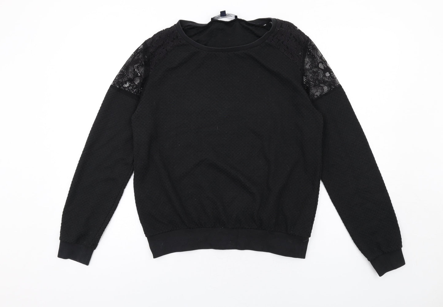 Womens UK Size M French Connection Black Pullover Sweatshirt