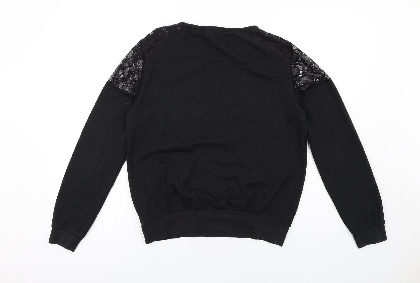 Womens UK Size M French Connection Black Pullover Sweatshirt