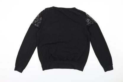 Womens UK Size M French Connection Black Pullover Sweatshirt