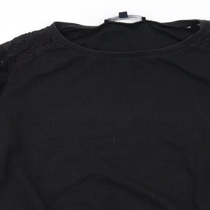Womens UK Size M French Connection Black Pullover Sweatshirt