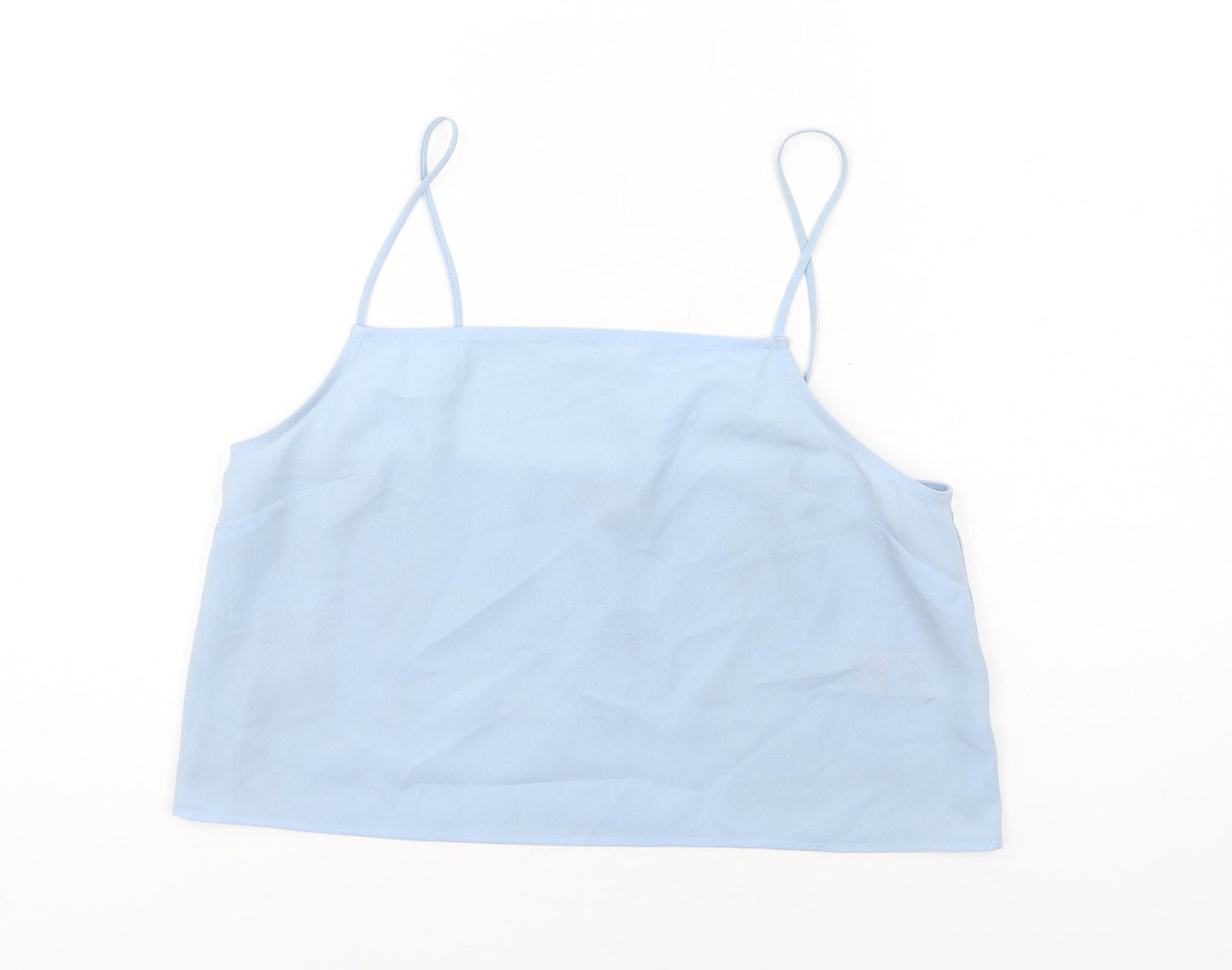 Womens UK Size 10 Topshop Blue Cropped Tank
