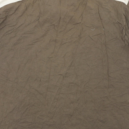 Kickers Mens Brown Colourblock Cotton Polo Size XL Collared Button