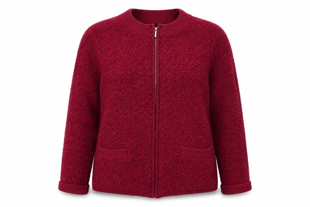 Womens UK Size M Bonmarché Pink Full Zip Jumper